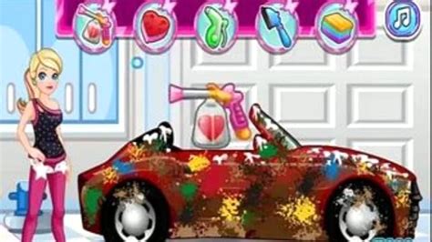 Barbi araba yıkama oyunu